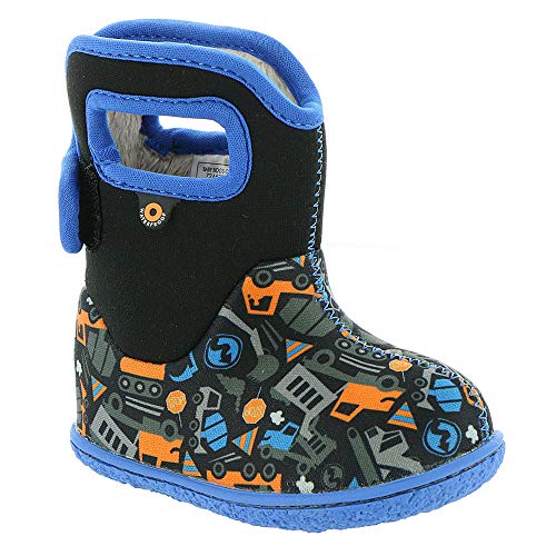 BOGS Boys Baby Construction Black Multi Washable WARM Wellies Boots 724621-3 UK 20 EU von BOGS