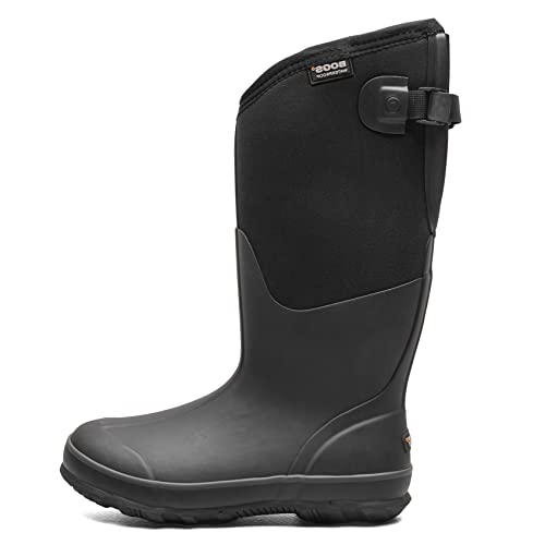 BOGS Damen Classic Tall Waterproof Stiefel Gummistiefel, Verstellbare Wade-Schwarz, 42.5 EU von BOGS