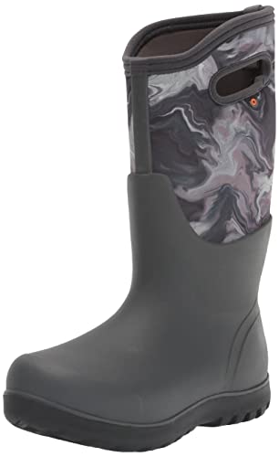 BOGS Damen Neo-Classic Stiefel Gummistiefel, Öl-Twist-Druck, Grau, 39 EU von BOGS