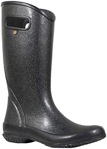 BOGS Damen Regenstiefel Glitter Gummistiefel, Schwarz, 38 EU von BOGS