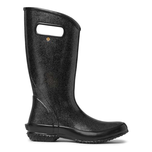 BOGS Damen Regenstiefel Glitter Gummistiefel, Schwarz, 39.5 EU von BOGS