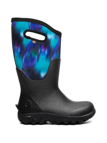 BOGS Klassischer nahtloser Damen-Regenstiefel, Schwarz Multi, 41 EU von BOGS