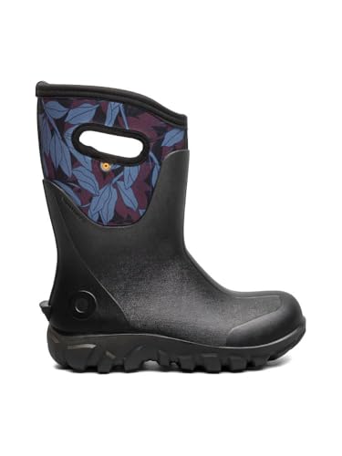 BOGS Klassischer nahtloser Regenstiefel für Damen, mittelhohe Konturen, Schwarz Multi, 37.5 EU von BOGS