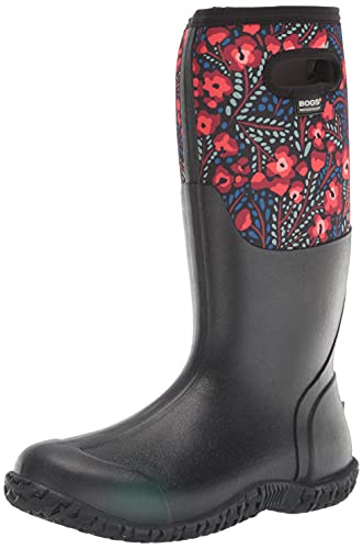 BOGS Mesa Super Flowers 72717 Damen Gummistiefel, wasserdicht, warm, Schwarz, Schwarz multi, 37 EU von BOGS