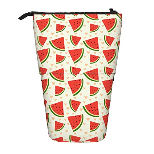 BOHHO Teleskop-Bleistifttasche, Wassermelonen-Muster, Federmäppchen, Stifthalter, Make-up-Tasche, Kosmetik-Organizer, Tasche, Box, Unisex von BOHHO