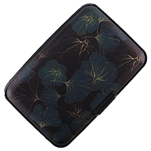 BOHONG Mini Aluminium Karten Brieftasche RFID Kreditkartenetui RFID Kreditkartenetui Bussiness Card Case Metall ID Case für Männer Frauen Ginkgo Blätter, Ginkgo Leaves, Small, Modern von BOHONG