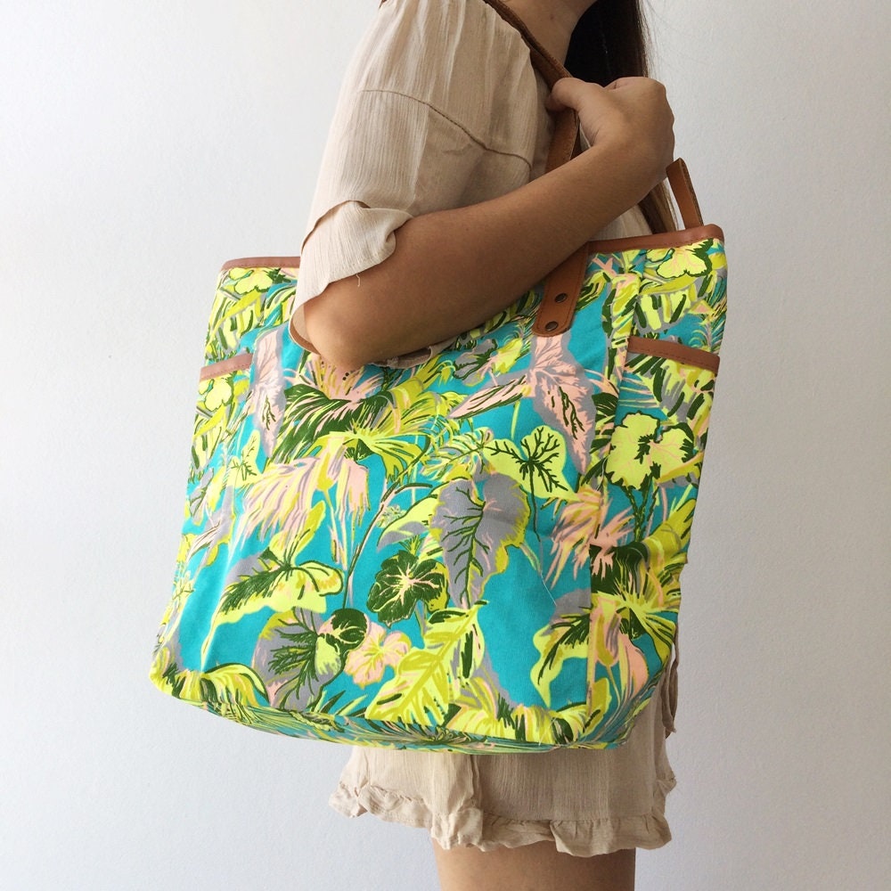 Bohe Turquoise Tropical/Summer Bag Strandtasche Boho Große Einkaufstasche Für Den Sommer Bohe Turquoise Tropical/Summer Bag Strandtasche Boho Große Einkaufstasche Für Den Sommer von BOHOPeach