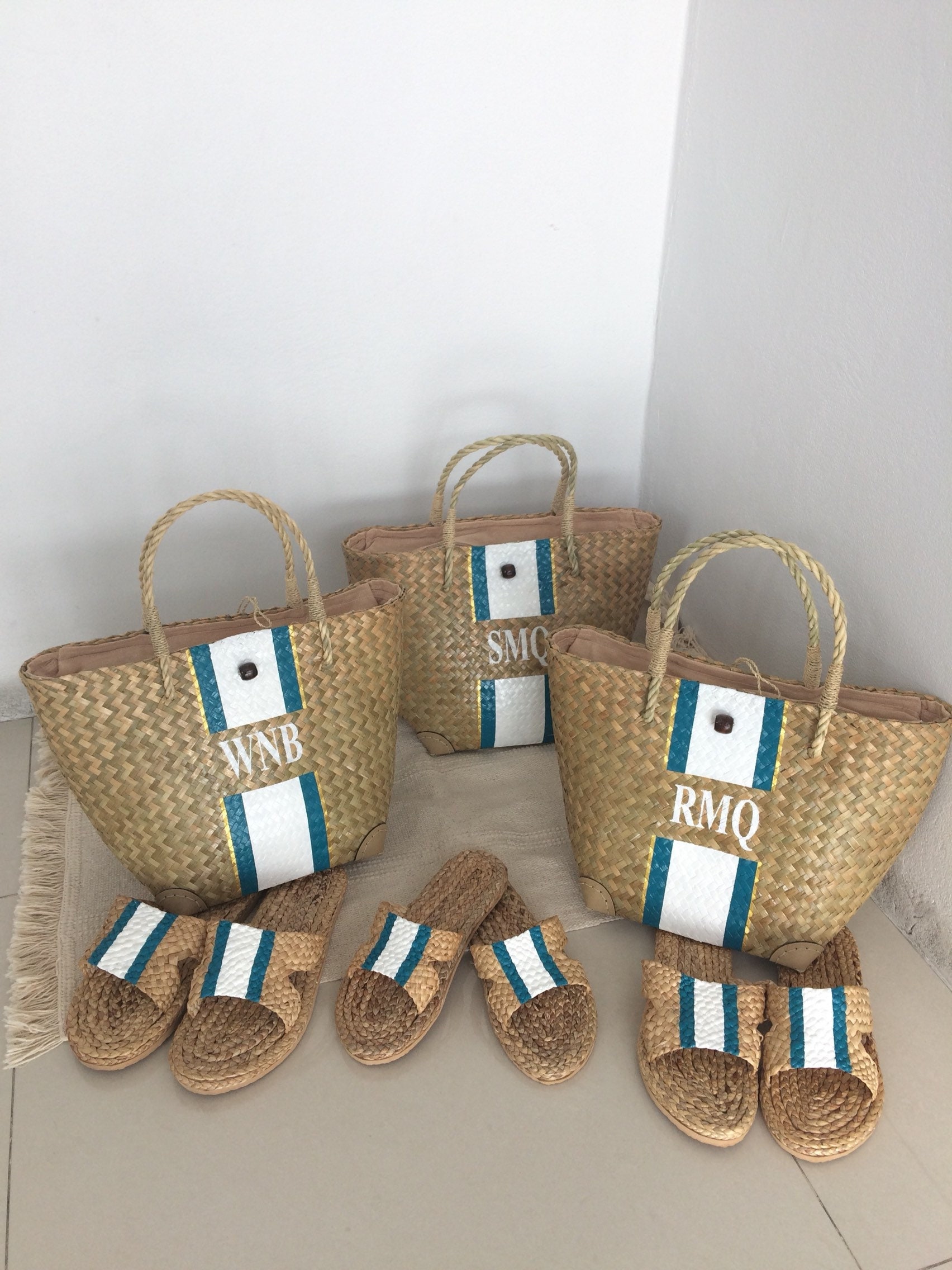 Velmar Brautjungfer Geschenk, Personalisiert, Verlobung, Strohtasche, Weihnachtsgeschenke, Weidenkorb, Junggesellinnenabschied Kein Futter von BOHOPeach