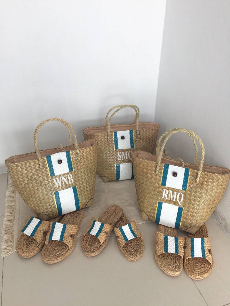 Velmar Brautjungfer Geschenk, Personalisiert, Verlobung, Strohtasche, Weihnachtsgeschenke, Weidenkorb, Junggesellinnenabschied Kein Futter von BOHOPeach