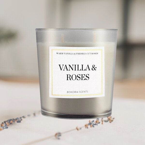 BOHORIA® Premium Signature Duftkerze Vanilla & Roses von BOHORIA