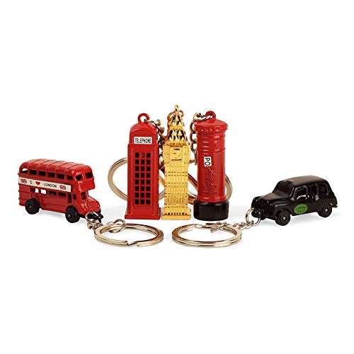 BOHS London-Andenken-Geschenk Rote Miniatur-Modell Kleine Schlüsselanhänger, 5 Stücke BOHS London-Andenken-Geschenk Rote Miniatur-Modell Kleine Schlüsselanhänger, 5 Stücke von BOHS