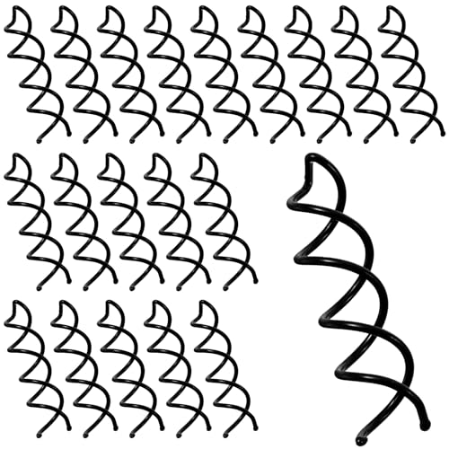 BOHUIZ 20PCS Spiral Hair Pins, Spin Pins Spiral Bobby Pins Non-Scratch Round Clip Bun Twist Stylish Bun Bobby Pins, Spin Pins for Hair Twist Screw Hair Pin for Girls Women Hair Style DIY(black) von BOHUIZ