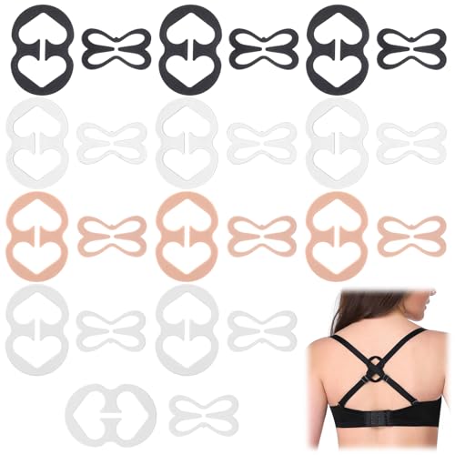 BOHUIZ 24 Stück Unsichtbare BH Träger Clips, BH Clips für BH Träger Rücken BH Klammer Rücken für Fitnesssport Verhindern Schultergurte Rutschen Volle Körbchengröße von BOHUIZ