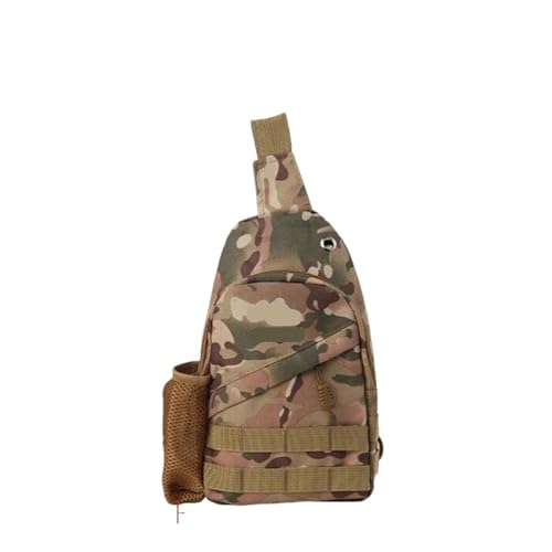 BOJHGO Angelrucksack Angelrute Tasche Männer Wandern Umhängetaschen Angeln Locken Schulter Brust Taille Tasche Outdoor Reise Camping Fanny Pack(Brown) von BOJHGO