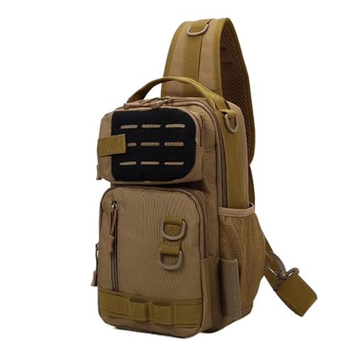 BOJHGO Angelrucksack Locken Angeln Ausrüstung Lagerung Tasche männer Angeln Taschen Klettern Camping Schulter Rucksack Outdoor Organizer Lagerung Tasche(Khaki) von BOJHGO