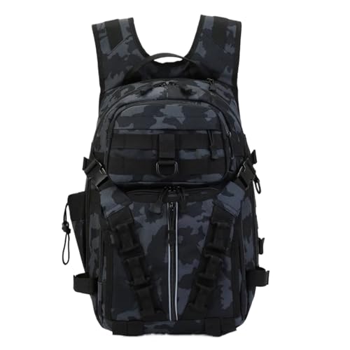 BOJHGO Angelrucksack Männer Angeln Locken Stange Box Tasche Camping Klettern Rucksack Multi-Funktion Männer Taschen Angeln Schulter Tasche(Black Gray) von BOJHGO