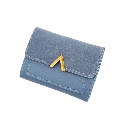 BOJHGO Brieftasche Kurze Geldbörse Frauen Geldbörsen Kartenhalter Handtasche Damen Kleine Brieftasche Weibliche Haspe Mädchen Geld Tasche Brieftasche Damen(Blue) von BOJHGO
