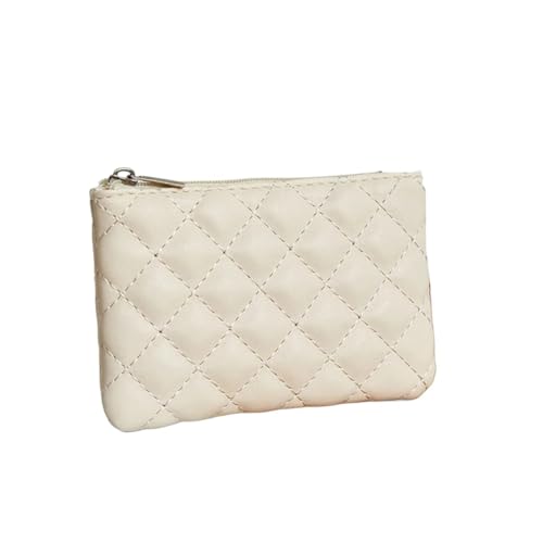 BOJHGO Damen-Geldbörse, Kartenhalter, Aufbewahrungstasche, Münztasche, Schlüsseltasche, Ultraleicht, einfarbig, weich, tragbare Geldbörse Brieftasche Damen(Beige) von BOJHGO