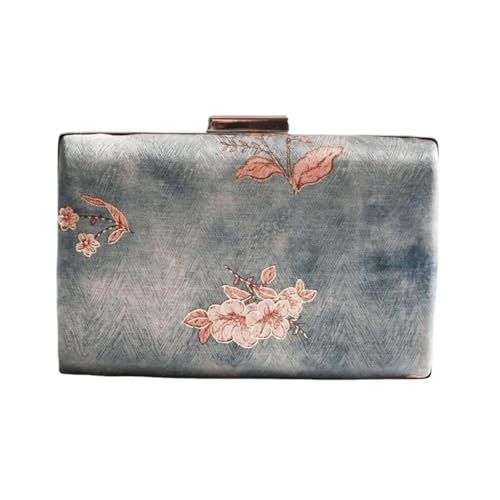 BOJHGO Frauen Stickerei Abend Taschen Pailletten Perlen Clutch Hochzeit Geldbörse Schulter Party Laides Fall Top Griff Handtasche(Green 1) von BOJHGO