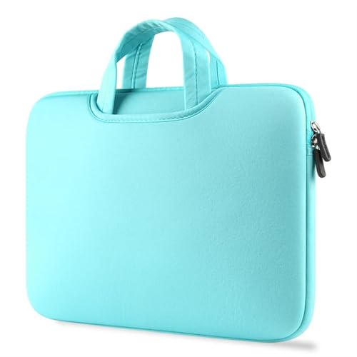 BOJHGO Laptoptasche Computertasche, weiche Laptop-Handtasche, Notebook-Tragetasche, Computer-Schutzhülle, Laptop-Hülle, Aktentasche(Green,14.1-15.4 inch) von BOJHGO