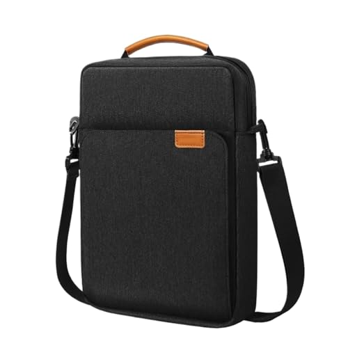 BOJHGO Laptoptasche Laptop-Handtaschenhülle, wasserdichte Notebook-Tasche for 9 bis 13 Zoll Tablet, mehrere Taschen(Black,35X25X5 CM) von BOJHGO