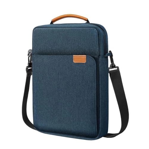 BOJHGO Laptoptasche Laptop-Handtaschenhülle, wasserdichte Notebook-Tasche for 9 bis 13 Zoll Tablet, mehrere Taschen(Dark Blue,35X25X5 CM) von BOJHGO