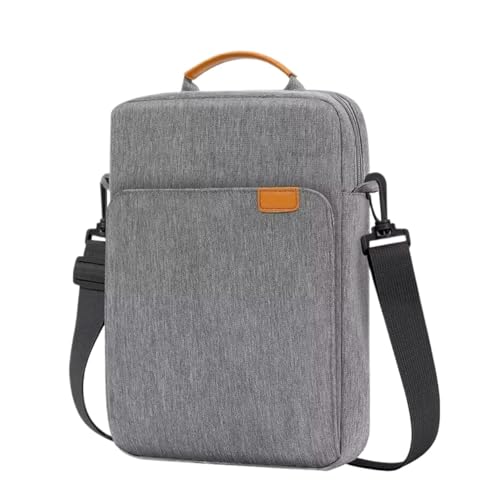 BOJHGO Laptoptasche Laptop-Handtaschenhülle, wasserdichte Notebook-Tasche for 9 bis 13 Zoll Tablet, mehrere Taschen(Light Gray,30X24X5 cm) von BOJHGO