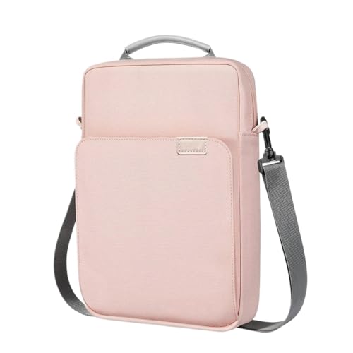 BOJHGO Laptoptasche Laptop-Handtaschenhülle, wasserdichte Notebook-Tasche for 9 bis 13 Zoll Tablet, mehrere Taschen(Pink,30X24X5 CM) von BOJHGO