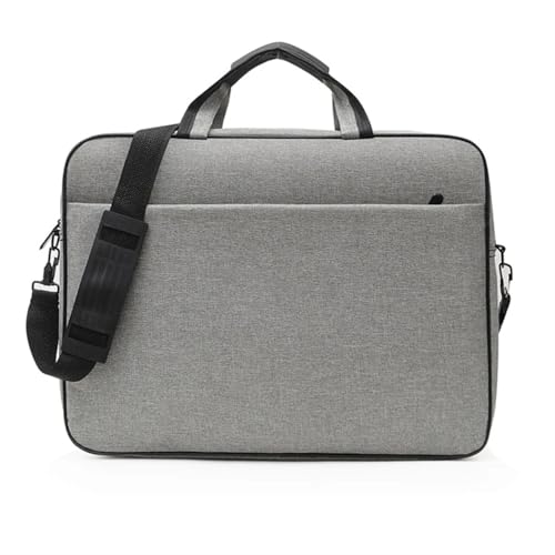 BOJHGO Laptoptasche Laptoptasche 15,6 17 Zoll stoßfestes Notebook for Hülle Computer Schulter Handtasche Aktentasche Tasche mit verstellbarem Riemen(Grey 15.6inch) von BOJHGO