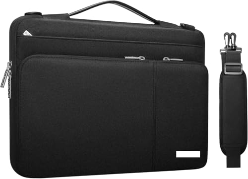 BOJHGO Laptoptasche Laptoptasche Hülle Notebook Schulter Handtasche Aktentasche Hülle Computertasche(Black) von BOJHGO
