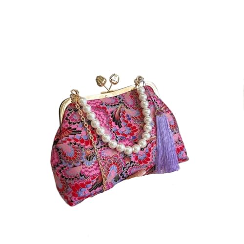 BOJHGO Luxus bestickte Damen Retro Handtasche Abend Clutch Bag Design Hochzeit Party Abendessen Tasche(PURPLE) von BOJHGO