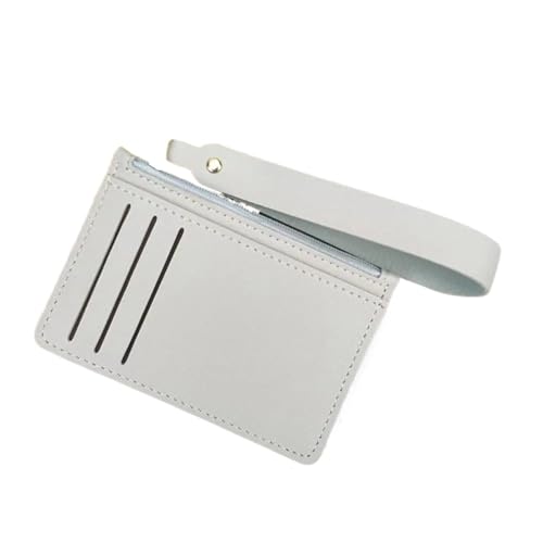 BOJHGO Mit Lanyard-Leder-Geldbörse, Kartenetui mit Mehreren Positionen, Kreditkartenetui, einfache Kurze Leder-Geldbörsen Brieftasche Damen(Blue) von BOJHGO