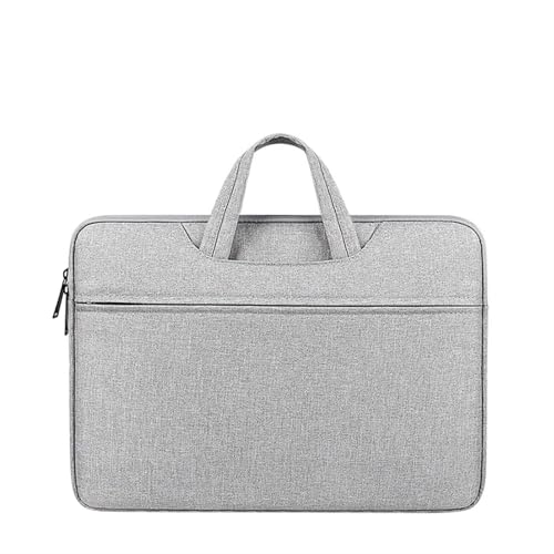 Laptoptasche Tragen Sie eine Laptoptasche mit Vordertasche, Notebooktasche, Computerhandtasche, Laptop-Aktentasche(Light Grey,14-15.4 Inch) von BOJHGO