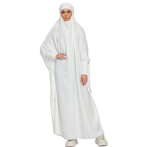 BOJON 2023 Neueste Damenkleid Muslim Einteiliges Gebetskleid für Frauen Abaya Kleid Islamischer Naher Osten Dubai Türkei Maxi Abaya Kaftan mit Hijab in voller Länge Kleid von BOJON