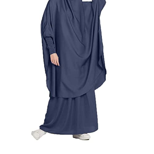BOJON Muslimisches Zweiteiliges Gebetskleid für Frauen Abaya Kleid Islamischer Naher Osten Dubai Türkei Maxi Abaya Kaftan mit voller Länge Hijab Kleid von BOJON