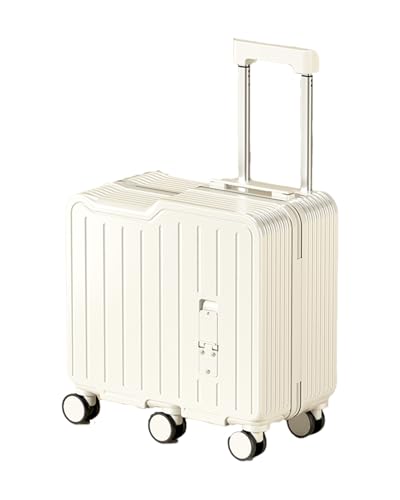 BOJUEGZI 50,8 cm großer Aufsitzkoffer Handgepäck für Kinder mit doppelten Spinnrollen, Weiss/opulenter Garten, Aufsitzkoffer Handgepäck von BOJUEGZI