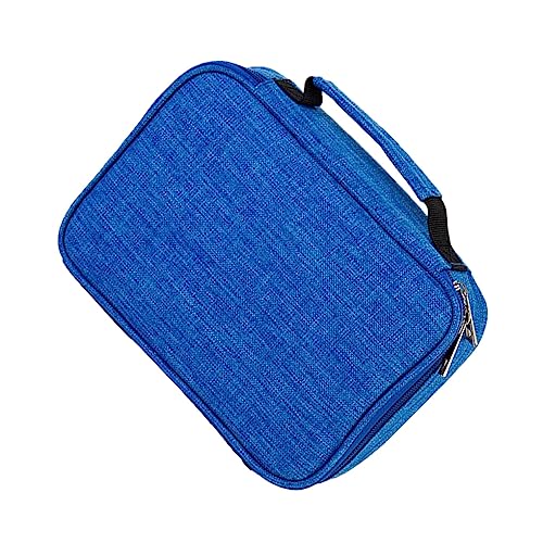 BOKIOESDE Federmäppchen Organizer mit hoher Kapazität – Geschenk für Studenten und Berufstätige. Praktisches Schulmaterial aus Polyester, Blau von BOKIOESDE