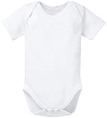 BOLANI Baby Strampler Body Jungen und Mädchen von 0-12 Monate und auch als 5er Pack erhältlich, Größe:56/0-2 Monate, Farbe:Weiss von BOLANI
