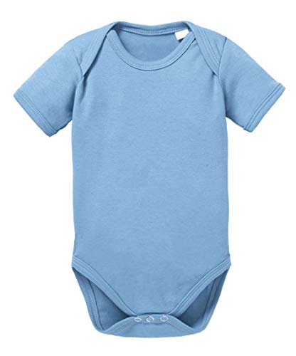 BOLANI Baby Strampler Body Jungen und Mädchen von 0-12 Monate und auch als 5er Pack erhältlich, Größe:80/10-12 Monate, Farbe:Babyblau von BOLANI