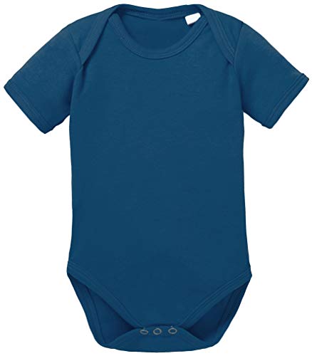 Baby Strampler Body Jungen und Mädchen von 0-12 Monate und auch als 5er Pack erhältlich, Größe:74/7-9 Monate, Farbe:Dunkel Blau von BOLANI