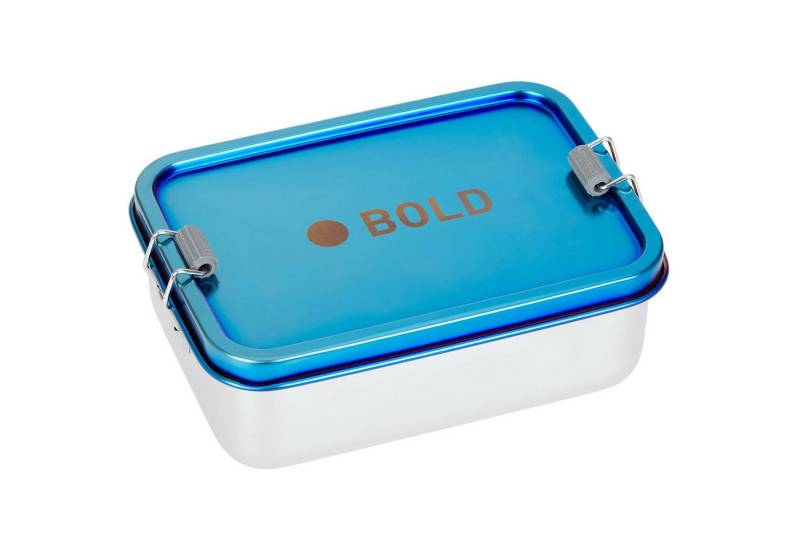 BOLD Schulranzen Lunchbox Stainless Steel Solid Bold blue/purple von BOLD
