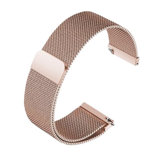BOLEXA Armbanduhr Armband Damen Herren Metall Edelstahl Armband Armband 12 14 15 16 18 20mm 22 (Color : Rose Gold, Size : 20mm) von BOLEXA