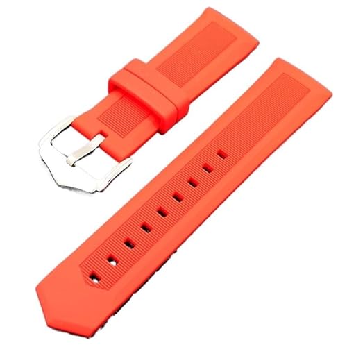 BOLEXA Silikonarmband Silikon-Uhrenarmband 12/14/16/18/19/20/21/22/23/24/26/28 mm elastisches Gummiarmband for Männer und Frauen, universelles Armband (Color : Rot, Size : 14mm) von BOLEXA