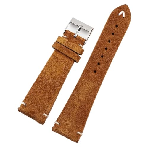 BOLEXA Weiches Wildleder-Uhrenarmband, 18 mm, 19 mm, 20 mm, 21 mm, 22 mm, Schnellverschluss-Uhrenzubehör, Uhrenarmband for Herren(Braun,18mm) von BOLEXA