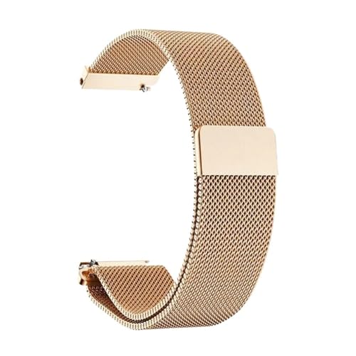 BOLEXA edelstahl uhrenarmband 12mm-22mm Edelstahl Quick Release Mesh Armband Männer Frauen Magnetische Smart Strap Mit Werkzeug (Color : Rose gold, Size : 14mm) von BOLEXA