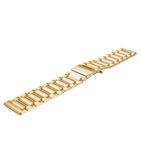 BOLEXA edelstahl uhrenarmband 18 20 22 24mm Quick Release Edelstahl Uhrenarmband for Frauen Männer Universal Armband Uhr Zubehör Mit Werkzeug (Color : Gold, Size : 18mm) von BOLEXA