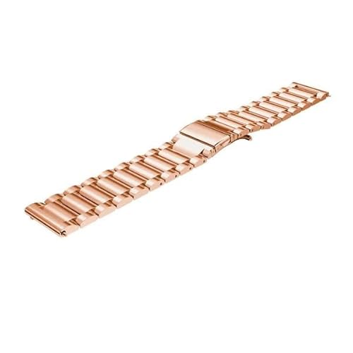 BOLEXA edelstahl uhrenarmband 18 20 22 24mm Quick Release Edelstahl Uhrenarmband for Frauen Männer Universal Armband Uhr Zubehör Mit Werkzeug (Color : Rose Gold, Size : 18mm) von BOLEXA