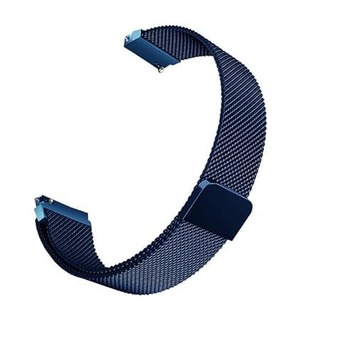 BOLEXA edelstahl uhrenarmband Edelstahl-Mesh-Armband for Herren und Damen, 20 mm, 16 mm, Schnellverschluss-Uhrenarmband (Color : Blau, Size : 14mm) von BOLEXA