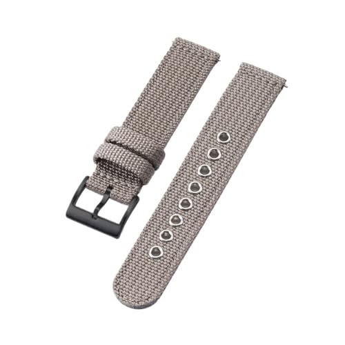 BOLEXA nato strap 18 mm 20 mm 22 mm Canvas-Nylonarmband, universelles Ersatzarmband, atmungsaktives Uhrenarmband, Schnellverschlussgürtel Nylon Uhrenarmbänder (Color : Grey-Black, Size : 18mm) von BOLEXA