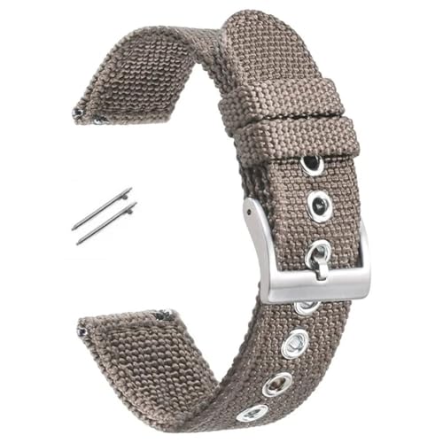 BOLEXA nato strap 18mm 20mm 22mm Nylon Quick Release Armband Armband Zubehör Ersatz Handgelenk Band Männer Frauen Sport uhr gürtel Universal Nylon Uhrenarmbänder (Color : Gray-silver, Size : 22mm) von BOLEXA